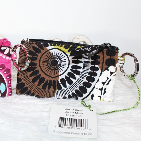 Vera Bradley Zip ID Case Bundle of 2/Cocoa Moss (New), Cupcake (Preowned) - Picture 6 of 16